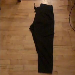 Black stripped joggers